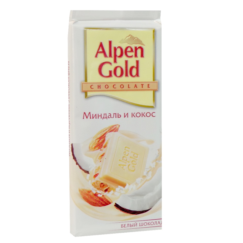 Шоколад Alpen Gold миндаль Кокос 90г