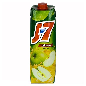 Картинка j-7 / джей-севен яблоко сок тет.пак. 1,00л (12 шт)