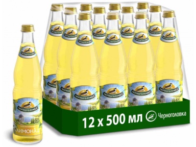 Картинка черноголовка лимонад 0,5 литр, стекло, (12 шт)