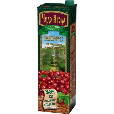 Картинка чудо-ягода клюква морс тет.пак. 1,00л. (12 шт)