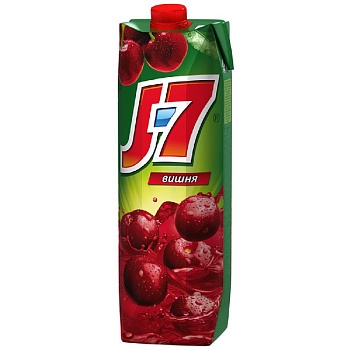 Картинка j-7 / джей-севен вишня нектар тет.пак. 1,00л (12 шт)