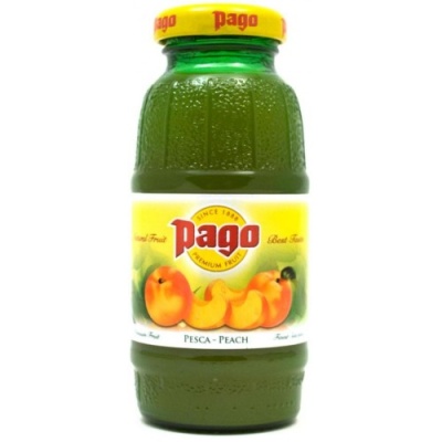 Картинка pago / паго персик нектар ст.бут. 0,20л (24 шт)