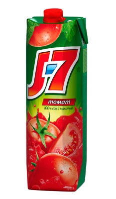 Картинка j-7 / джей-севен томат сок тет.пак. 1,00л (12 шт)