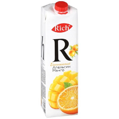 Картинка нектар rich апельсин манго, 1л (12шт).