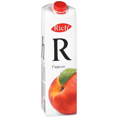 Картинка нектар rich персиковый 1л (12шт).