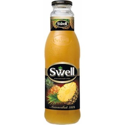 Картинка сок свелл (swell) ананас с мякотью стекло 0.75 л (6шт)