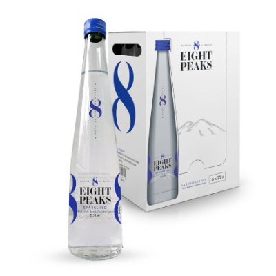 Картинка вода  восемь вершин (eight peaks) 0,5 газ стекло (6шт)