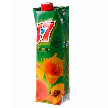 Картинка j-7 / джей-севен персик нектар тет.пак. 1,00л (12 шт)