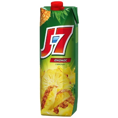Картинка j-7 / джей-севен ананас нектар тет.пак. 1,00л (12 шт)